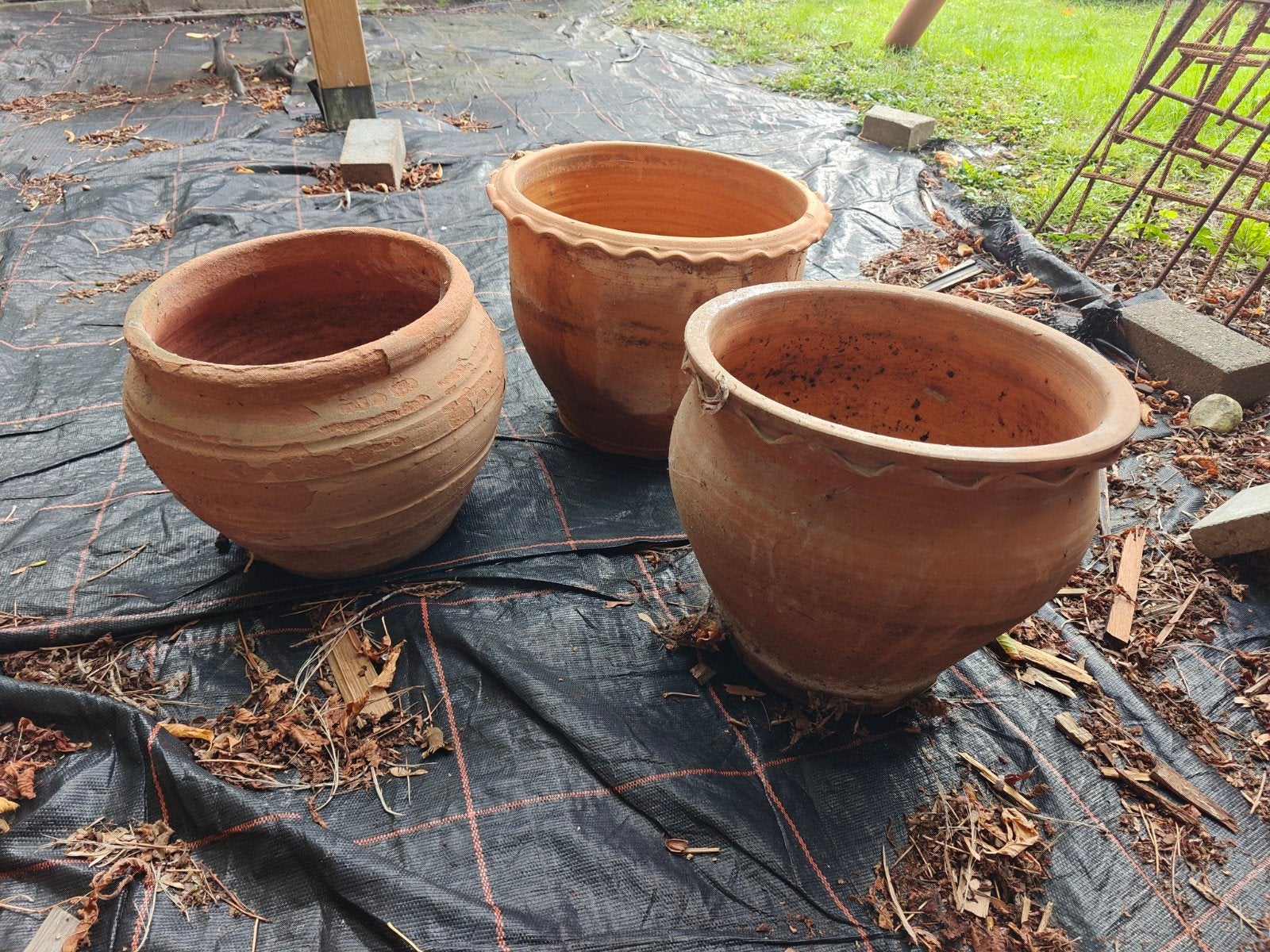 Terracota bloempotten, 40 à 70 cm, 25 à 40 cm, Rond, Enlèvement