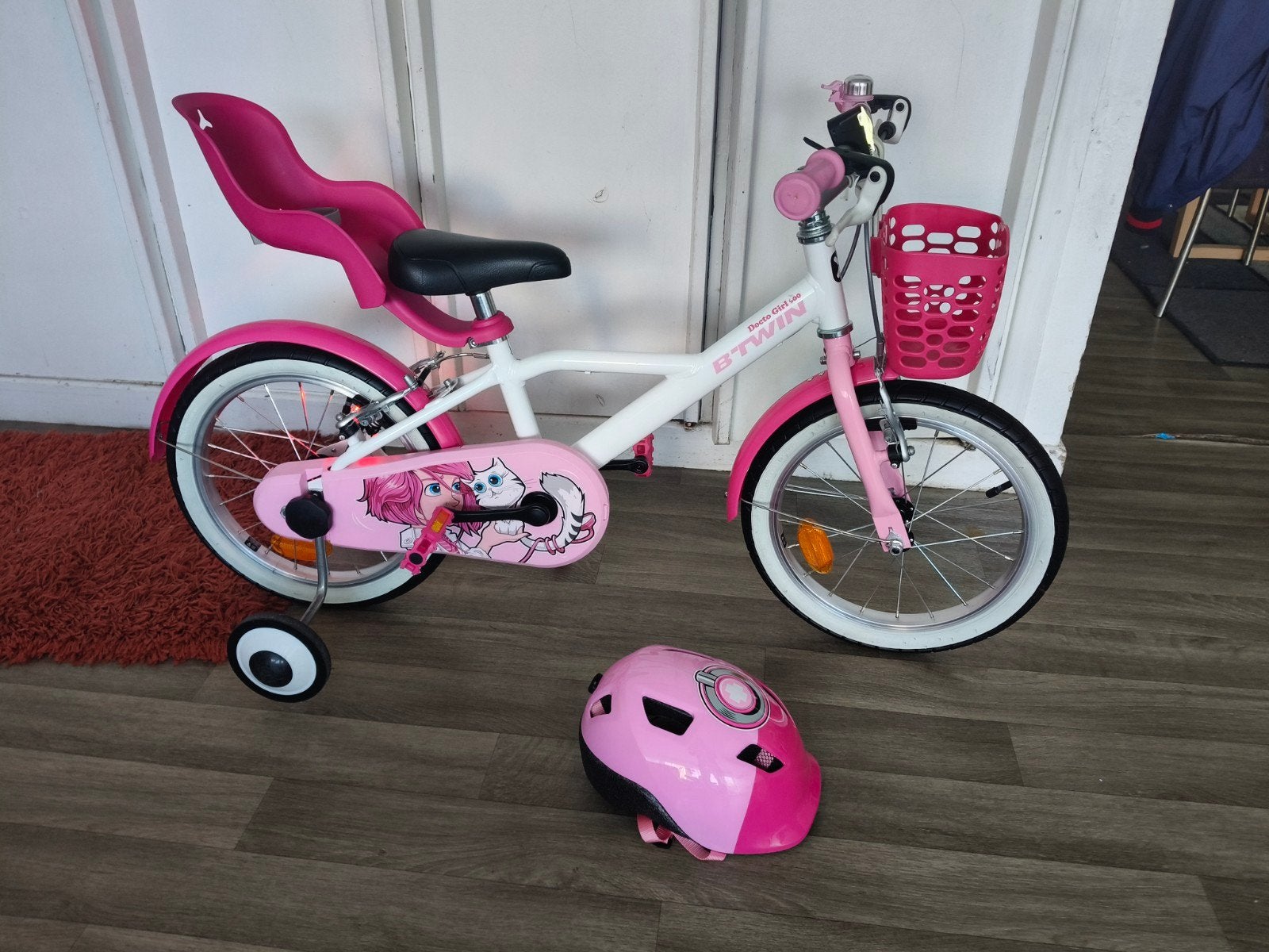 vélo fille 16 pouces, Vélos & Vélomoteurs, Neuf, Frein sur jante, Stabilisateurs, 16 à 20 pouces