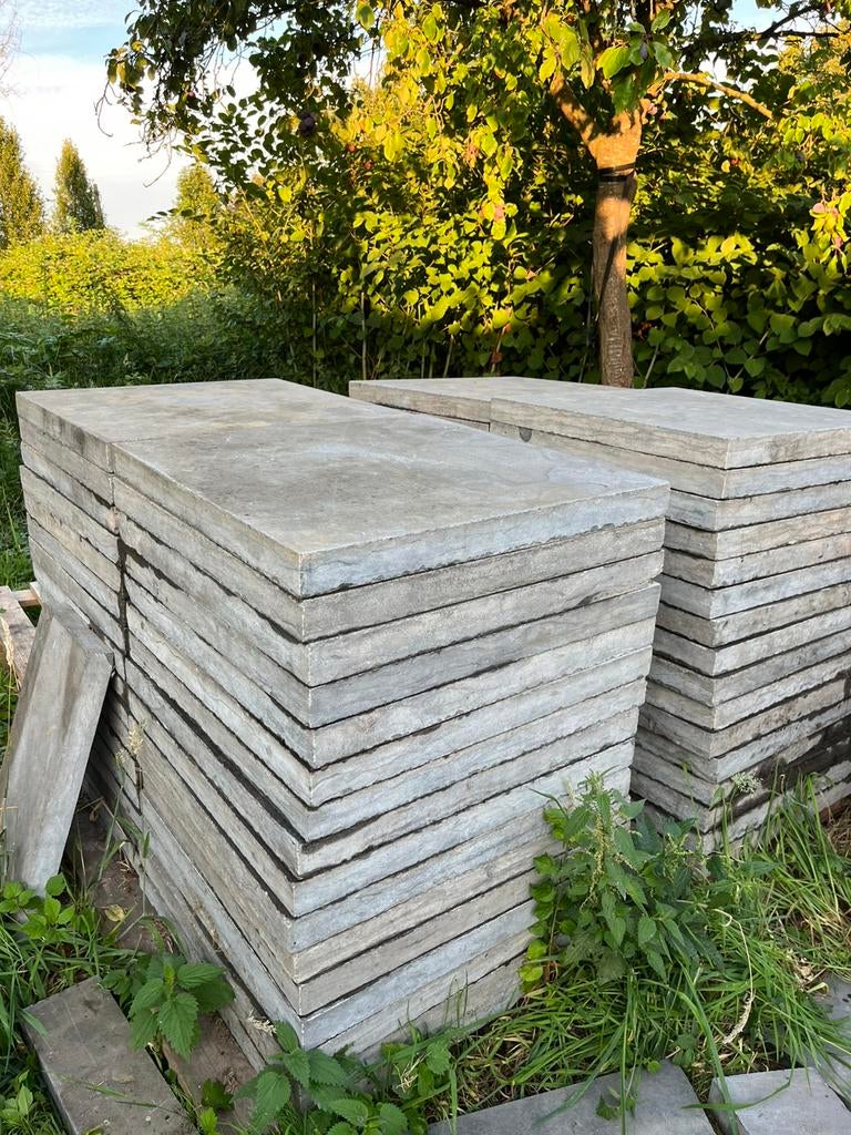 Blauwe hardsteen 36m2, 60x60cm, dikte 5cm, Tuin en Terras, Tegels en Klinkers, Ophalen, Gebruikt
