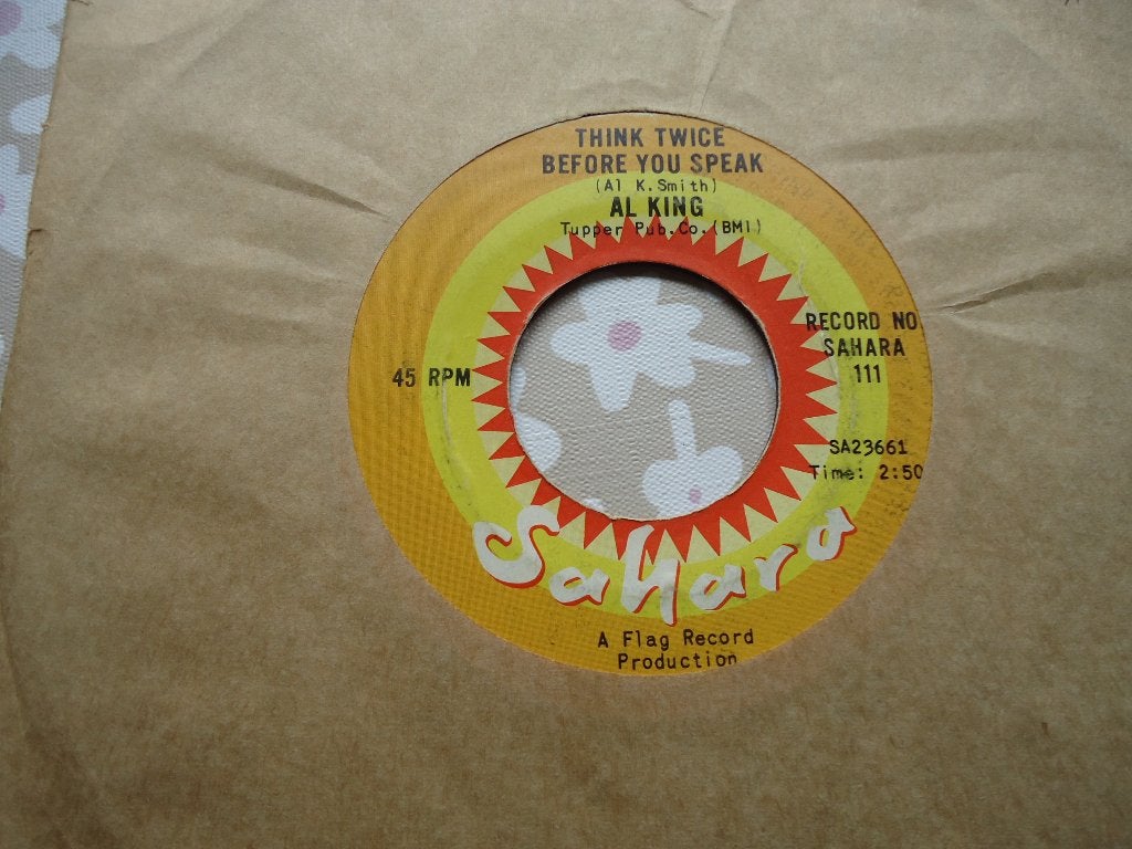 7" Al KING - Think twice before you speak, Verzenden