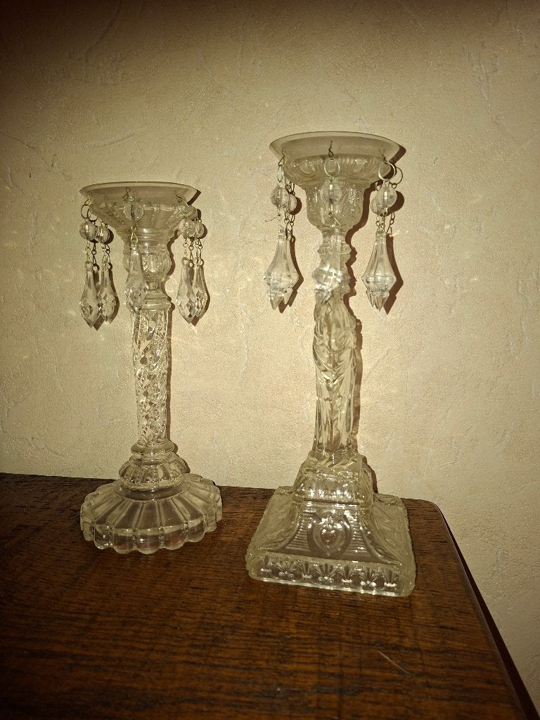 Kristallen kandelaars, Antiek en Kunst, Ophalen of Verzenden, Kristal