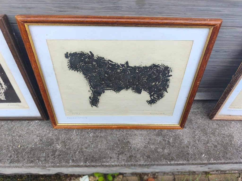 Eaux forte tauromagie signe, Ophalen of Verzenden