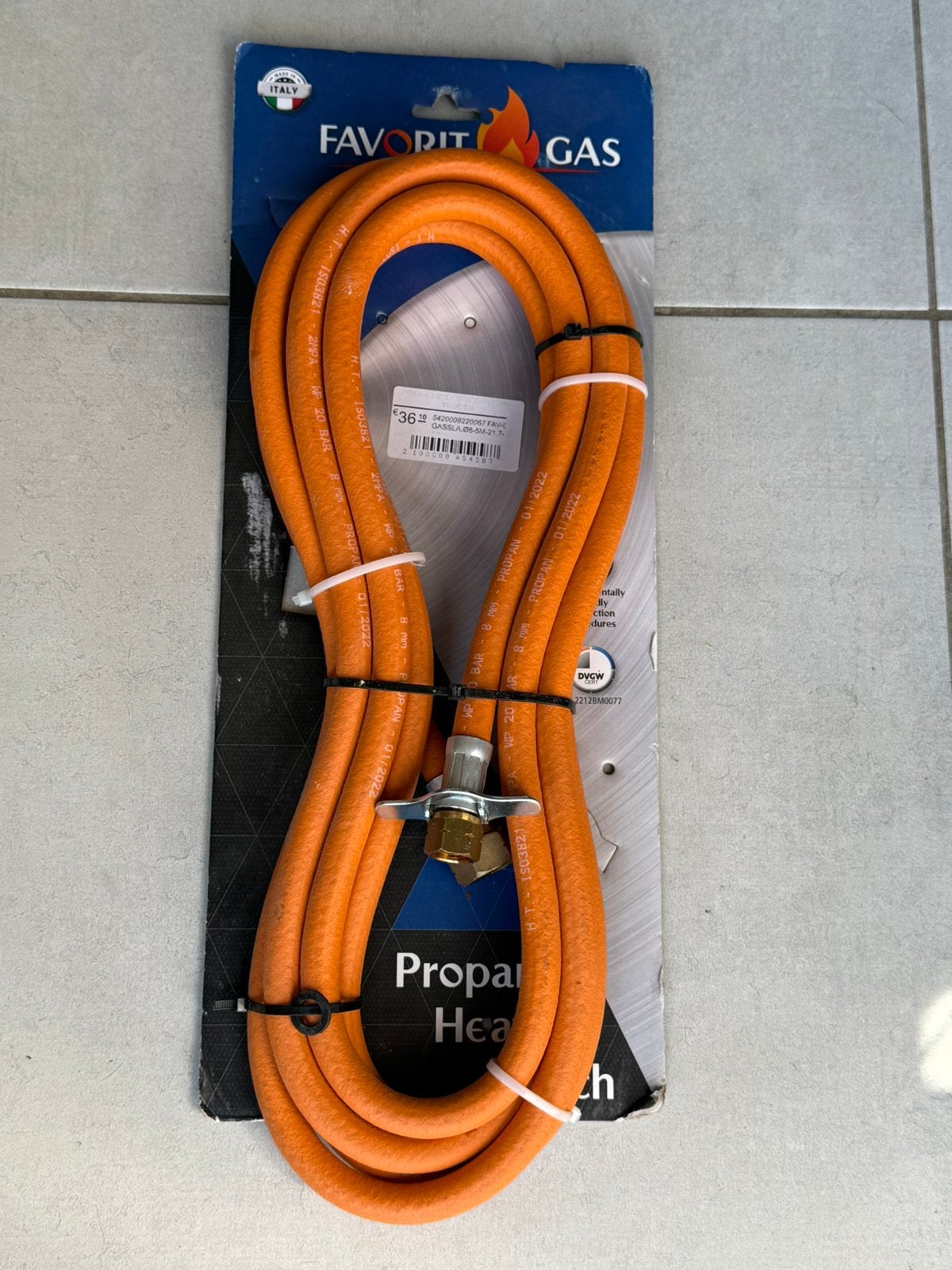 Favorit Gas Propaan Gasslang (Nieuw in verpakking), Ophalen, Zo goed als nieuw