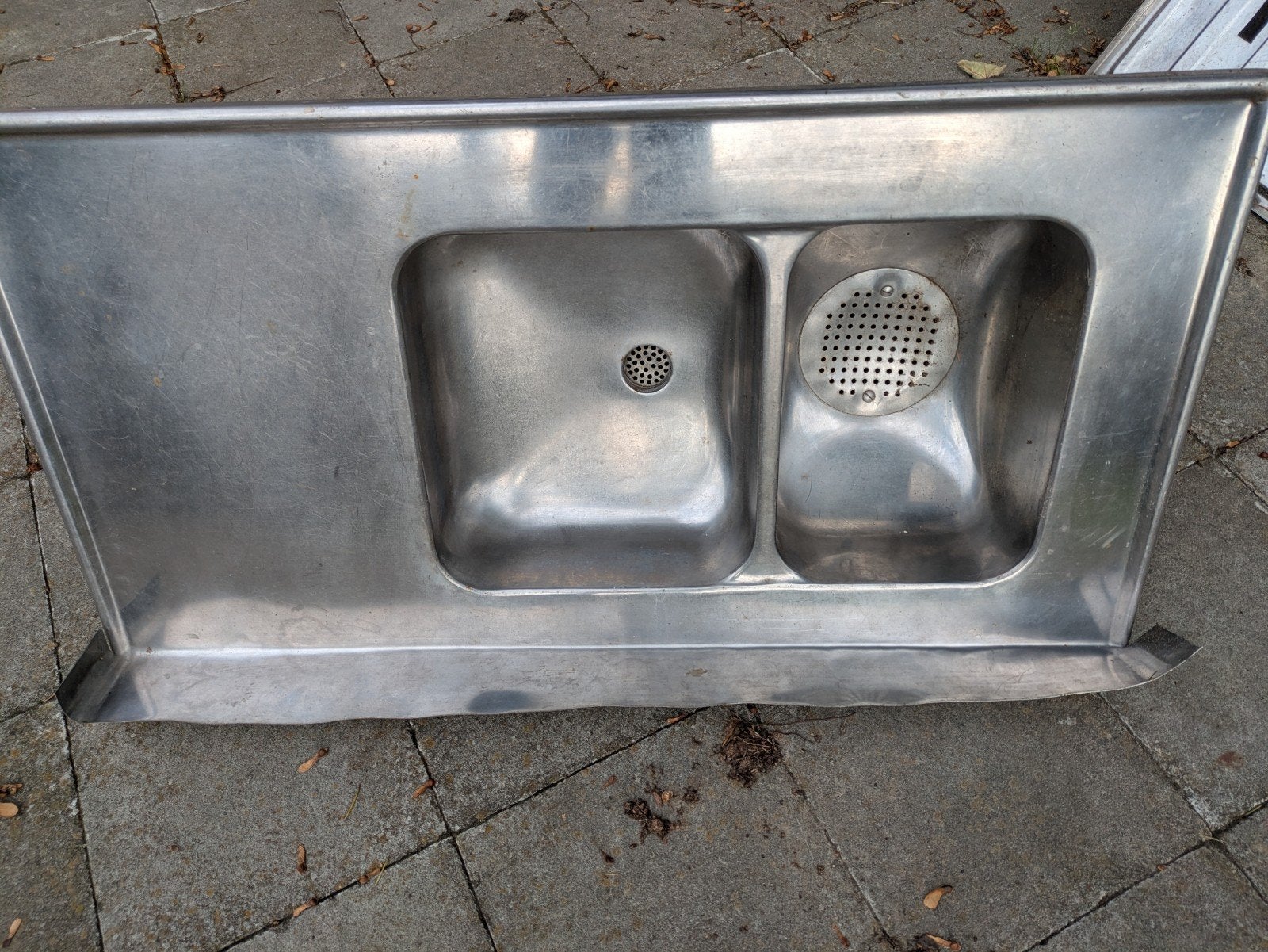 inox dubbele wasbak, Ophalen, Gebruikt, Inox, Wastafel