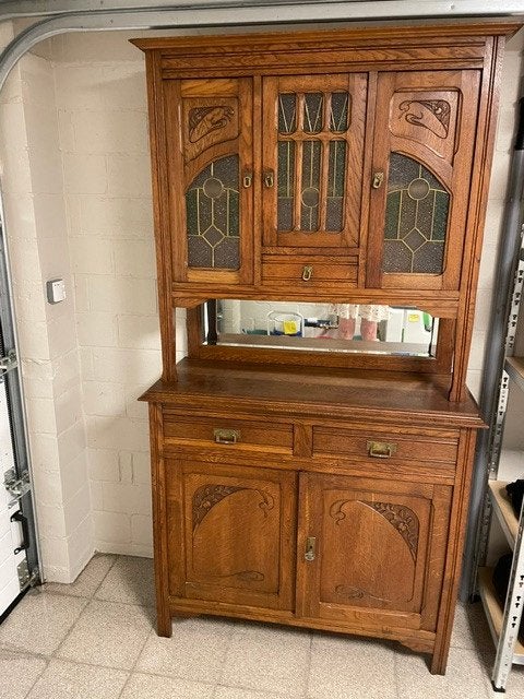 Art deco buffetkast, Ophalen, Gebruikt, Eikenhout, 200 cm of meer