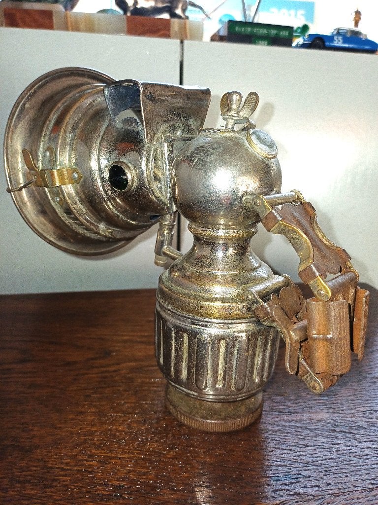 Velo 1900 volhardmetalen lamp met poltimer, Ophalen of Verzenden, Gebruikt, Overig, Voorlicht
