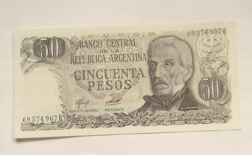 Argentinië 50 Pesos  1977, Timbres & Monnaies, Envoi, Amérique du Sud