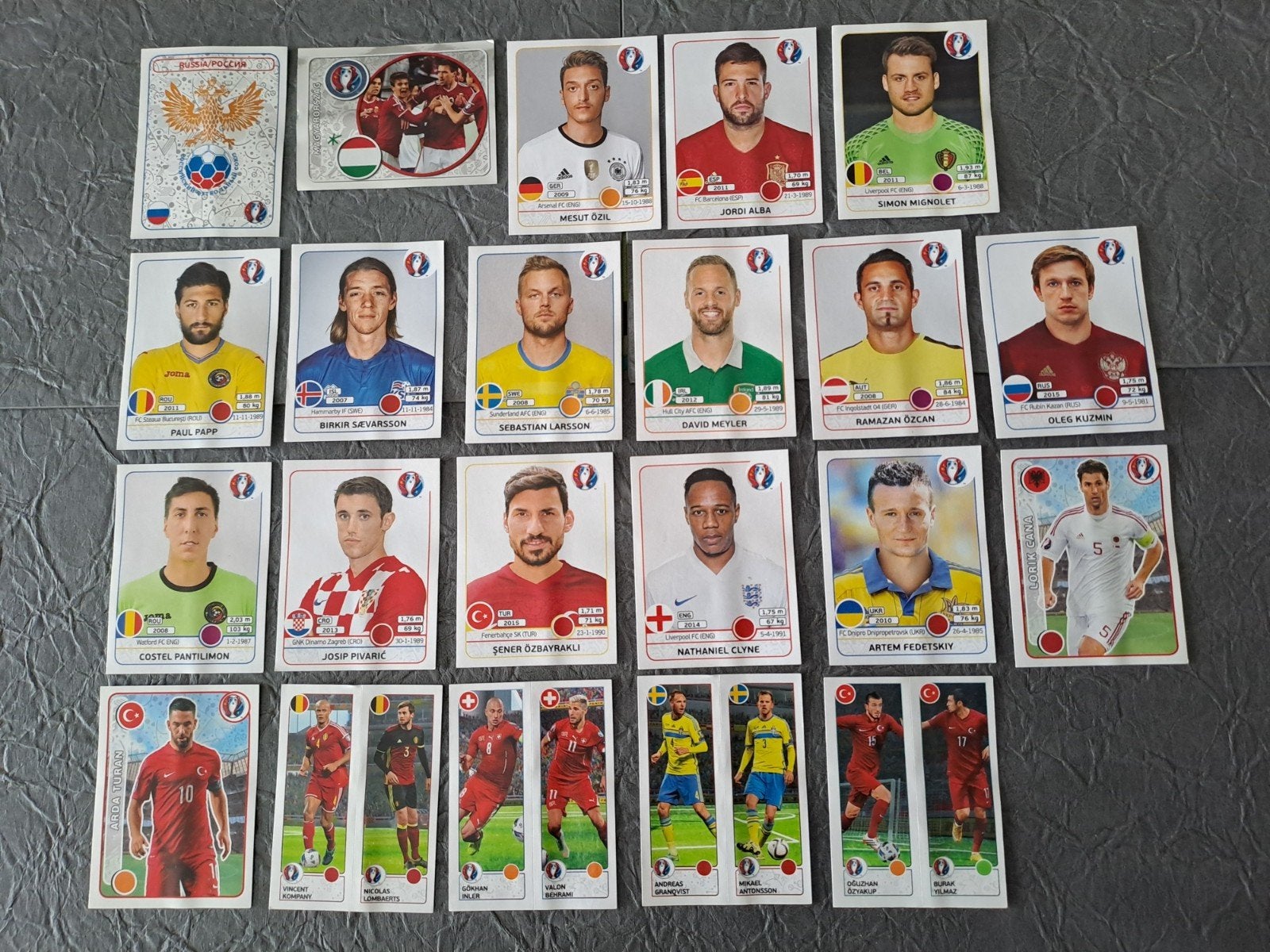 Panini Football Euro France 2016 stickers 22 stuks, Verzamelen, Ophalen of Verzenden