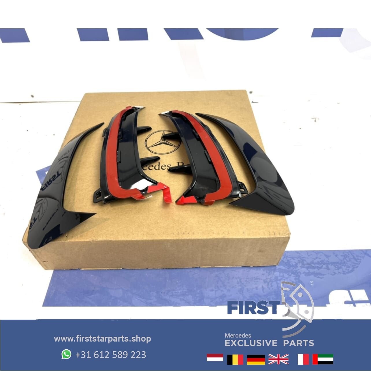W177 A35 A45S AMG SPOILER ACHTERBUMPER SPLITTER SET LINKS+ R, Gebruikt, Ophalen of Verzenden, Achter, -