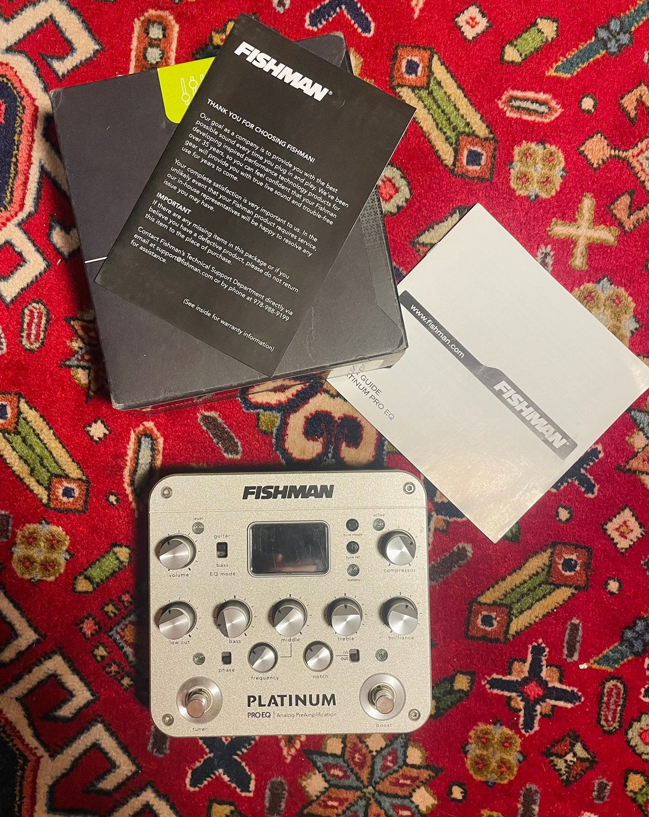 Fishman Platinium Pro EQ Analog Preamp, Musique & Instruments, Enlèvement ou Envoi, Comme neuf