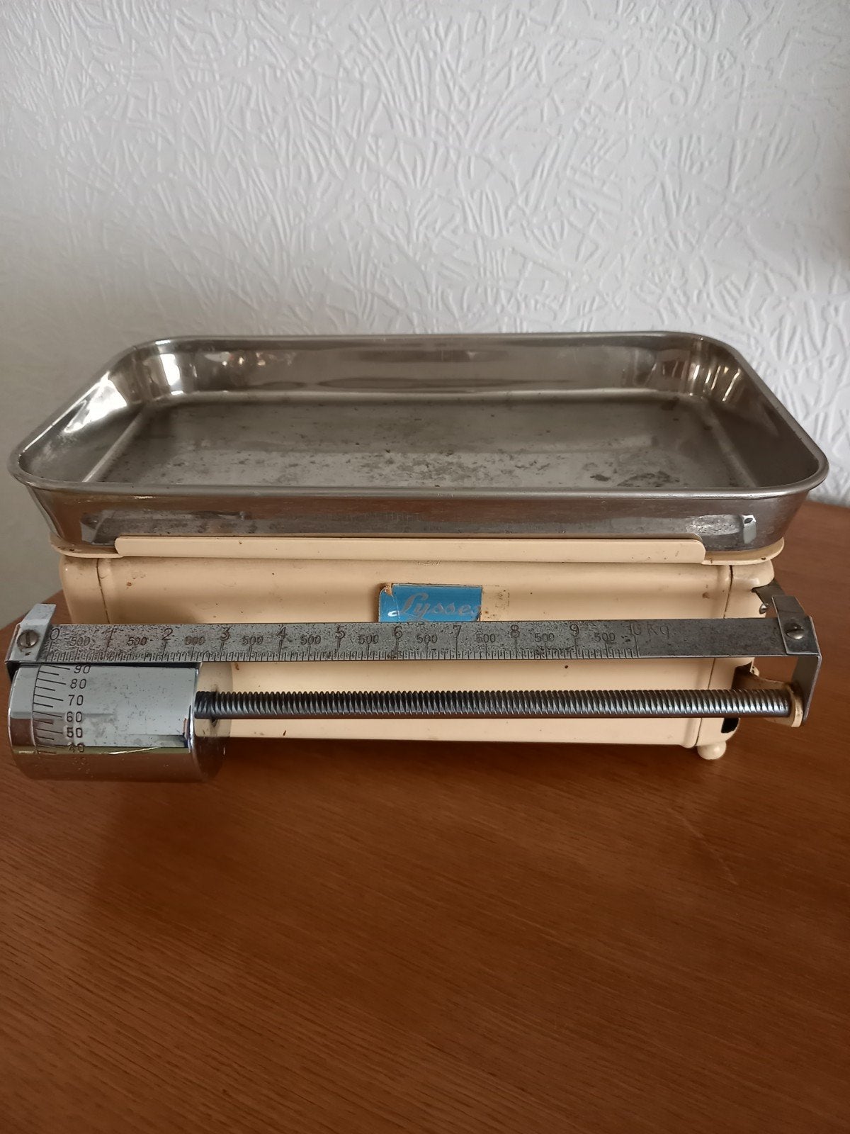 Vintage weegschaal Lyssex Swiss made uit 1952., Antiek en Kunst, Ophalen