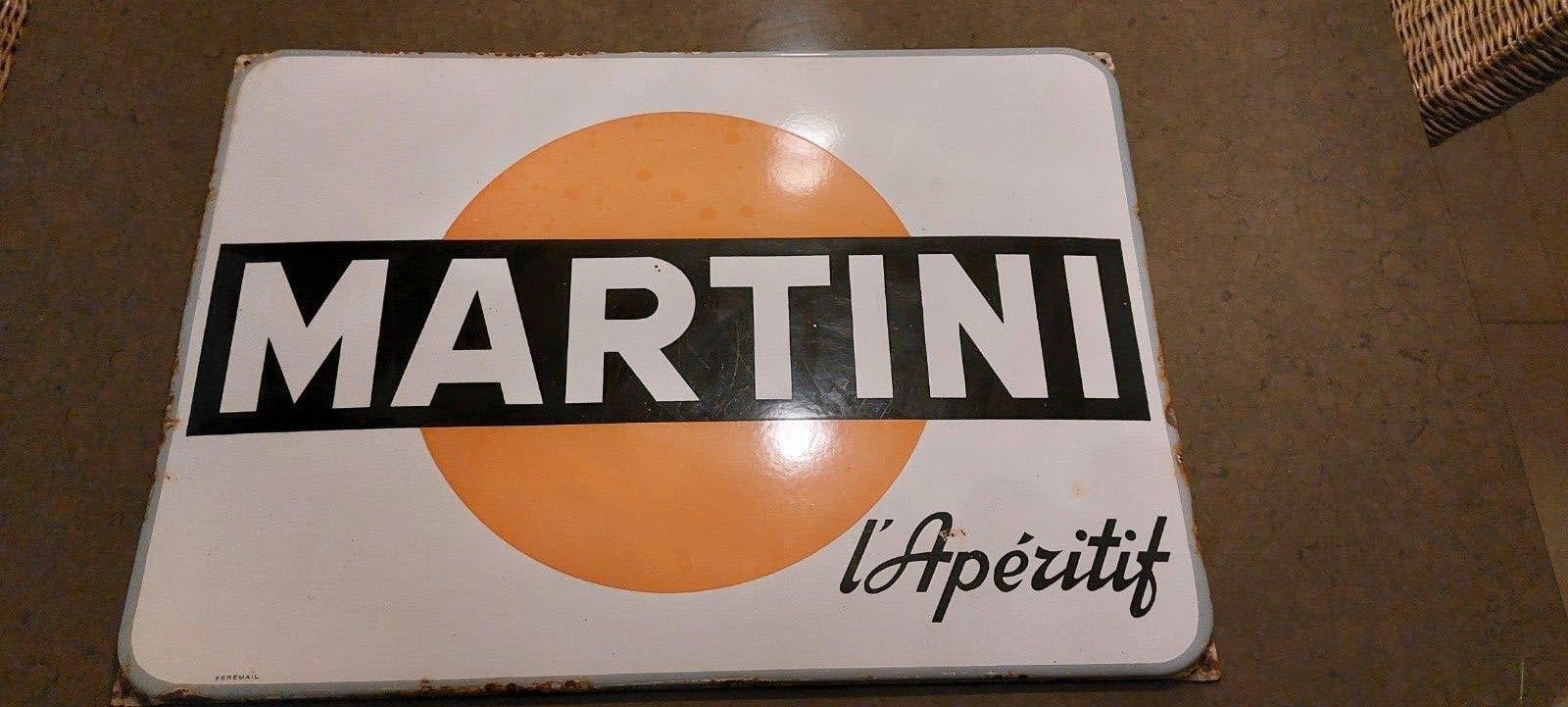 Nog mooie MARTINI in email ( Ferémail ) L' Apéritif, Ophalen of Verzenden