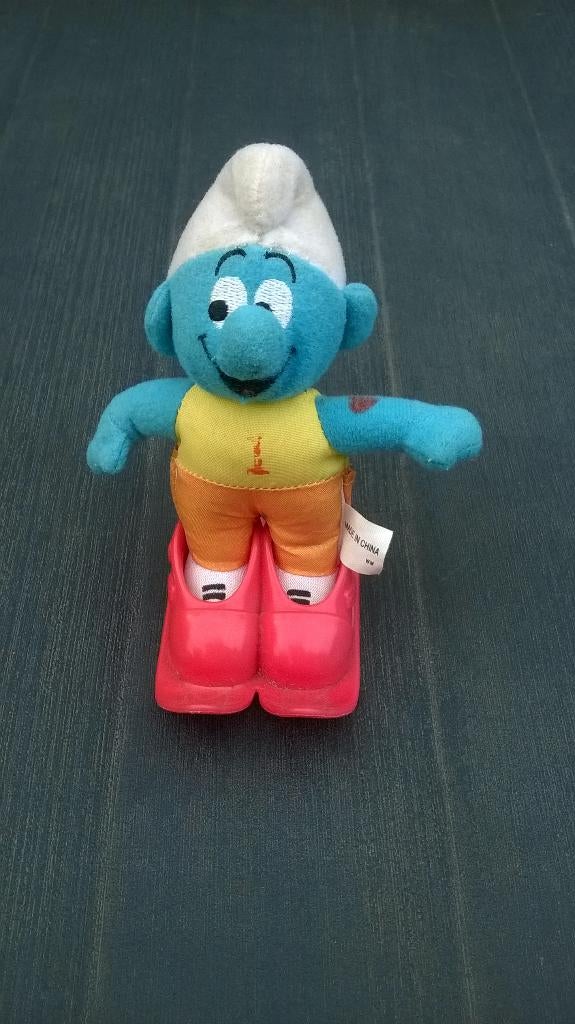 Schtroumpf McDonald’s en peluche de l’année 2000 – skieur, Enlèvement ou Envoi, Utilisé, Autres Schtroumpfs, Poupée, Figurine ou Peluche