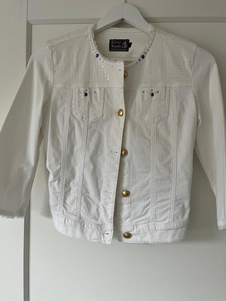 wit damesjasje M36 River Woods, Kleding | Dames, Ophalen, River Woods, Wit, Zo goed als nieuw