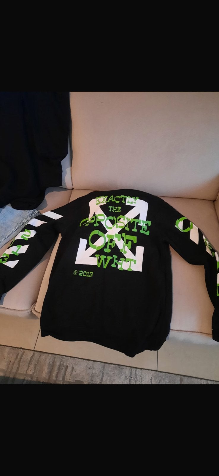 Off white hoodie, Ophalen, Zo goed als nieuw, Maat 46 (S) of kleiner, Zwart