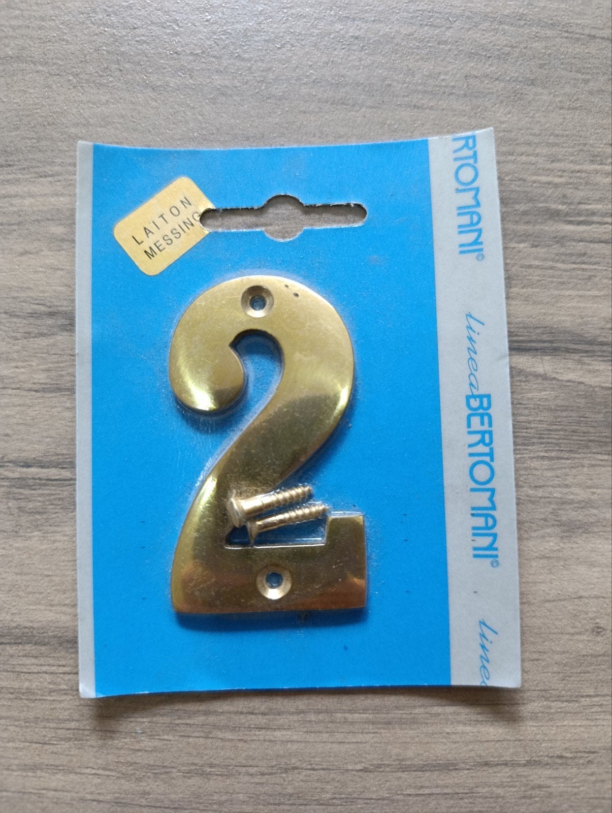 Numéro de maison en laiton, 65 mm, neuf, Jardin & Terrasse, Boîtes aux lettres, Enlèvement, Neuf