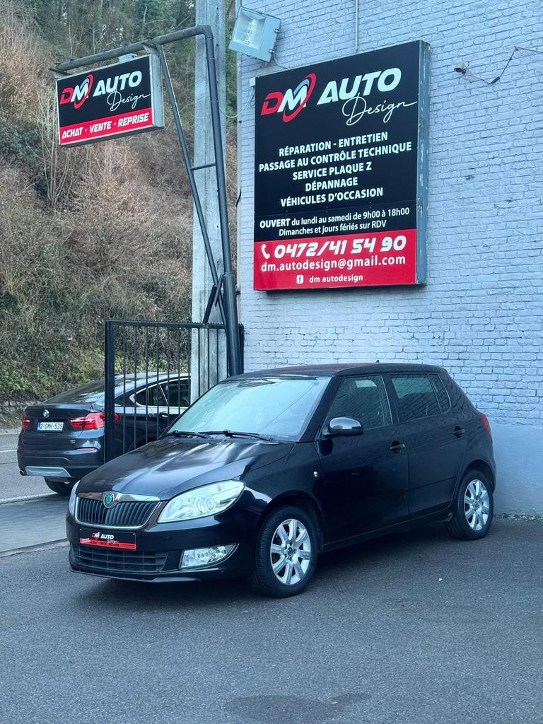 Skoda Fabia 1.6 TDI 1er Propriétaire 92.000 Km 2012, Euro 5, Stof, Zwart, USB