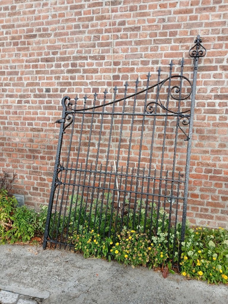 Smeedijzeren zwart hekken, Tuin en Terras, Ophalen, Gebruikt, Sierhekwerk