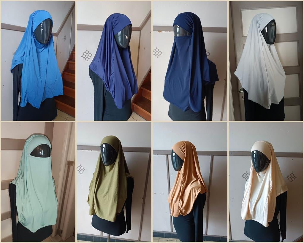 Hijab khimar court en lycra 75 cm, Enlèvement ou Envoi, Neuf