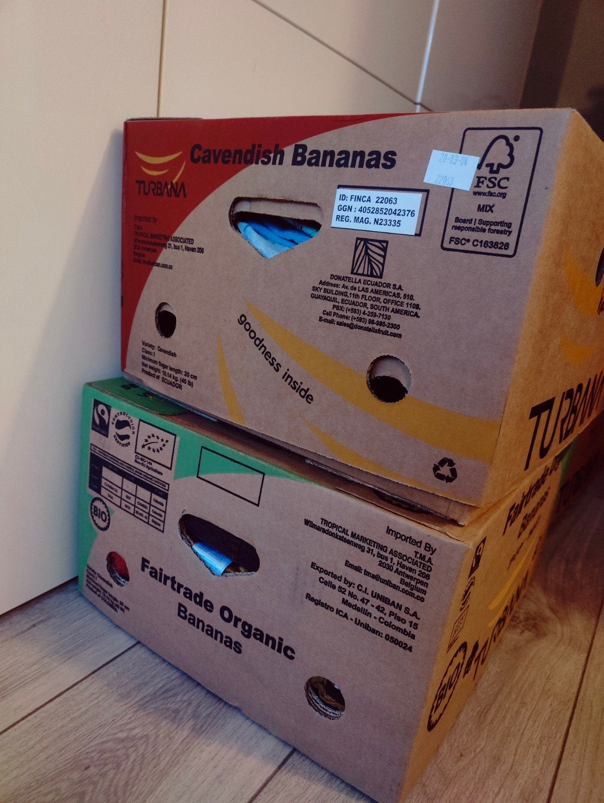 7 bananendozen, Ophalen