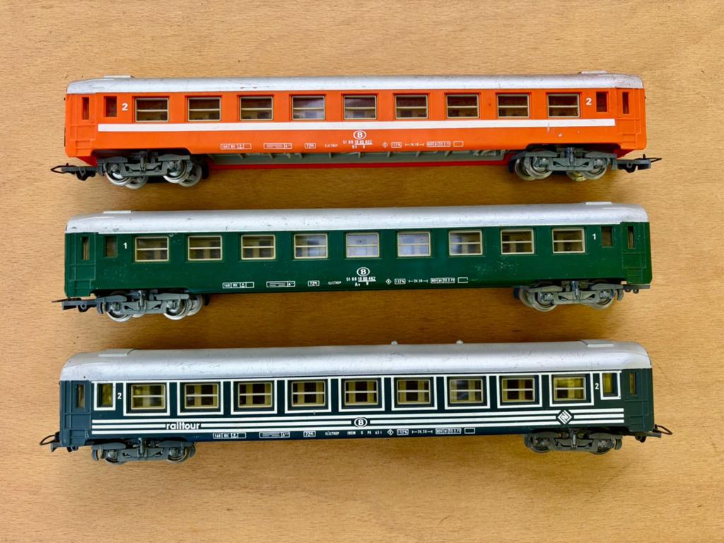 3 NMBS Jouef HP-wagens, Hobby en Vrije tijd, Ophalen of Verzenden, Zo goed als nieuw, Jouef