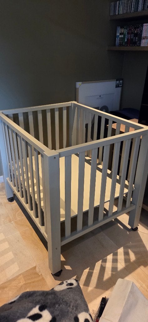 Babypark grijs, Kinderen en Baby's, Babyparken, Ophalen, Gebruikt, Rechthoekig, In hoogte verstelbaar