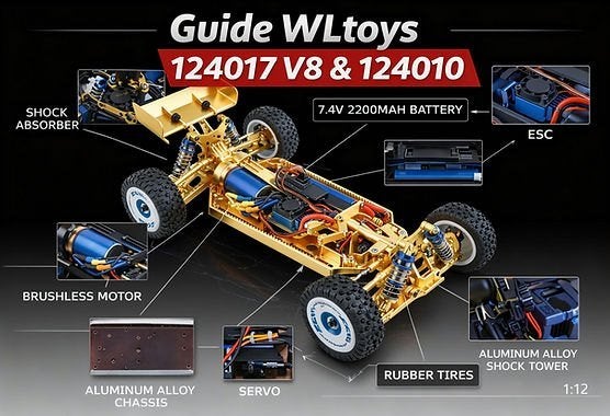 WLTOYS FULL METAL UPGRADES, Hobby en Vrije tijd, Ophalen of Verzenden, Nieuw, 1:9 t/m 1:12, Motor