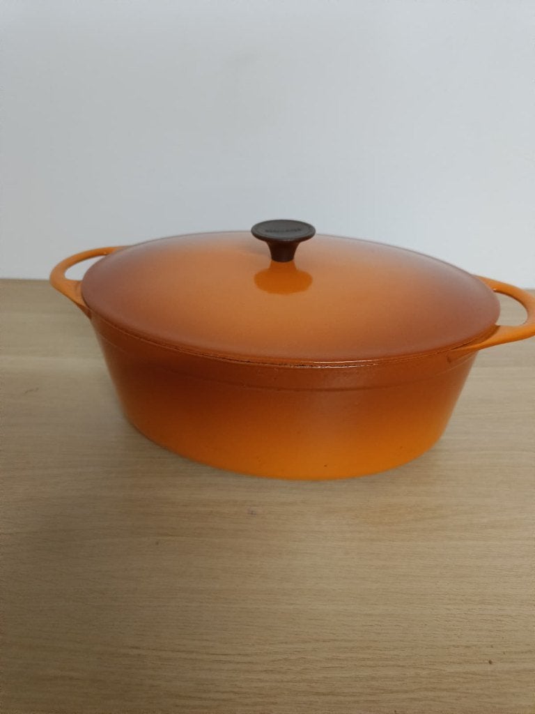 Cocotte Vintage Cousances N 12 — Le Creuset Flame Orange, Maison & Meubles, Avec couvercle, Enlèvement ou Envoi, Le Creuset, Comme neuf
