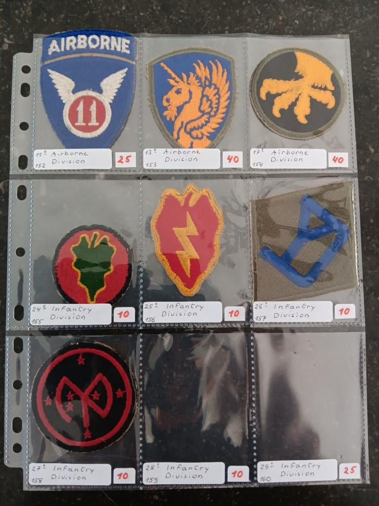 Us ww2 patches, Ophalen of Verzenden