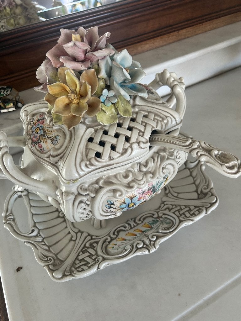 Decoratie schaal Italiaans porselein, Antiek en Kunst, Ophalen