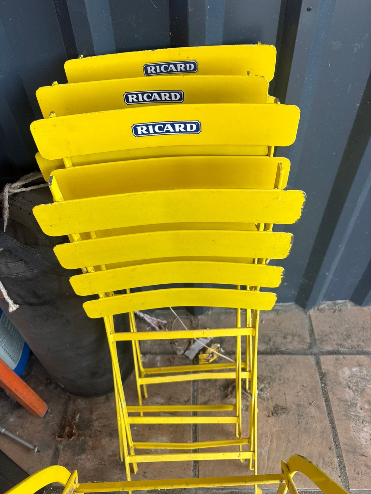 4 klapstoelen ricard, Jardin & Terrasse, Enlèvement, Comme neuf