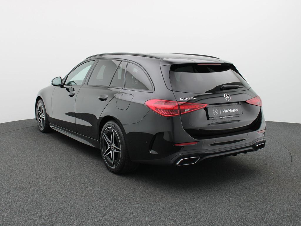 Mercedes-Benz C 300 e AMG Line Estate + PANORAMISCH DAK + NI, Automaat, Zwart, 4 cilinders, Zwart