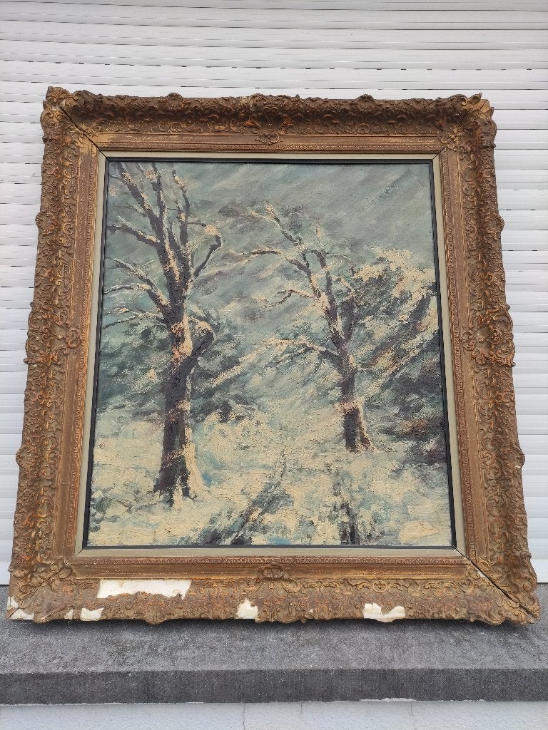Huile sur toile signe jos ribbens, Enlèvement, Toile