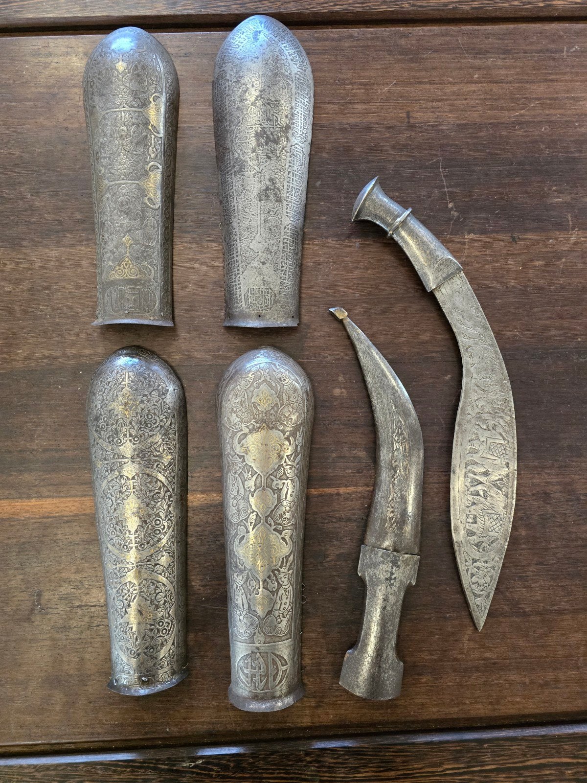 armes/armures indo-persanes (anciennes) en or et en argent, Antiquités & Art, Antiquités | Argent & Or, Enlèvement ou Envoi, Or