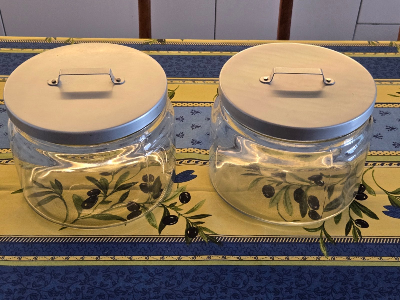 Twee grote vintage koeken of snoep dozen met dekselanno 70,, Ophalen of Verzenden