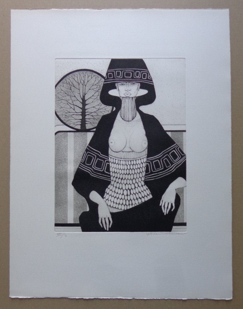 JEF VAN TUERENHOUT / VERHAAL SEIZOENEN / ZW-W ETS / 66x50cm, Antiek en Kunst, Portret en Figuren, Ophalen of Verzenden, Gelimiteerde oplage