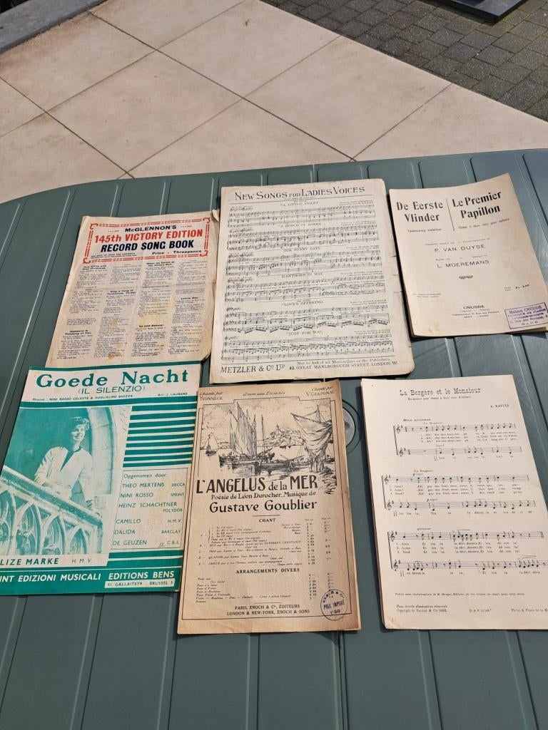 Vintage partituren/bladmuziek uitgaven 1908 - 1938, Ophalen of Verzenden