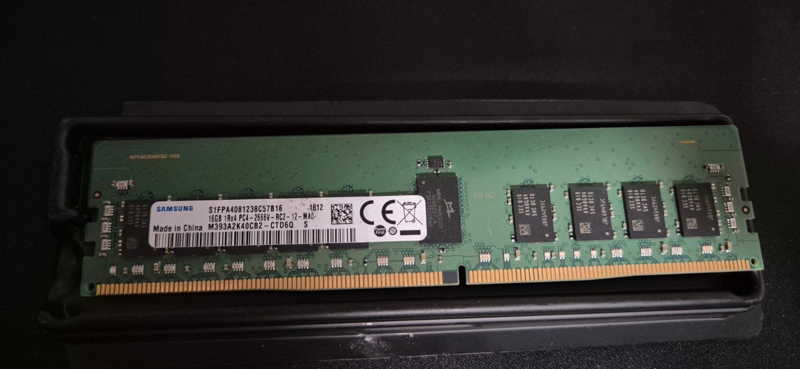 Samsung 16GB DDR4 Server Geheugen - 2666MHz RDIMM CL19 1Rx4, Ophalen of Verzenden, DDR4, Desktop, 16 GB