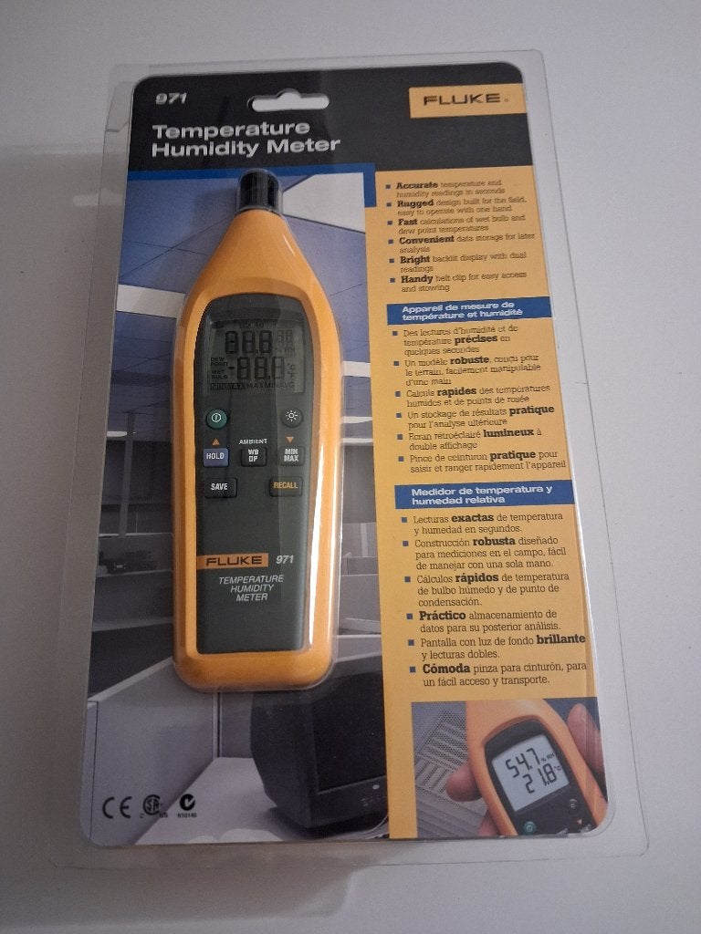 Temperatuurmeter Vochtigheidsmeter Fluke, Ophalen of Verzenden, Nieuw, Temperatuur