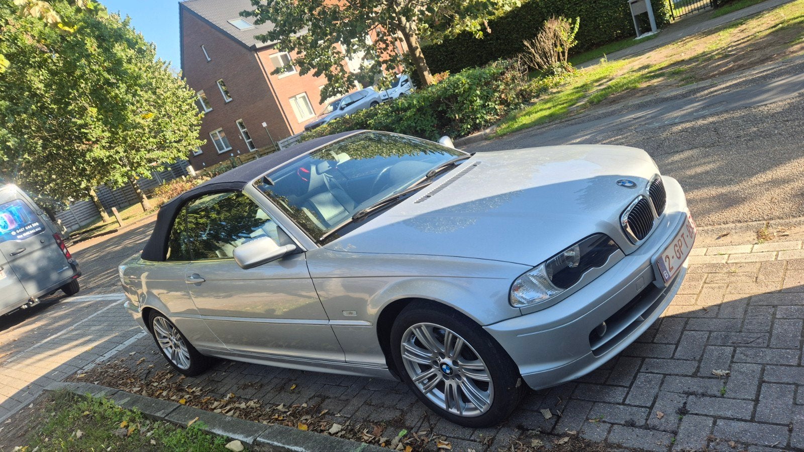 BMW e46 323i cabriolet, Autos, Cuir, Argent ou Gris, Cabriolet, Boîte manuelle