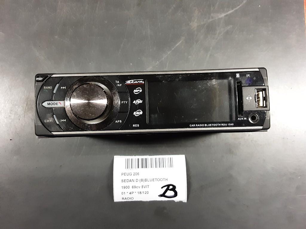 RADIO Peugeot 206 (2A / C/H/J/S) (01-1998/12-2012) (RDU1540), Mevr. I. Hauben, Utilisé, Rue de l'Espoir 34 34
4030  GRIVEGNÉE, BE