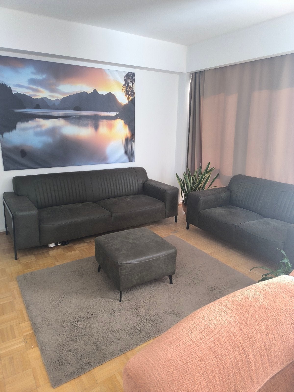 Salon 3+2 + pouffe Etat impeccable, Enlèvement, Comme neuf, Quatre personnes ou plus