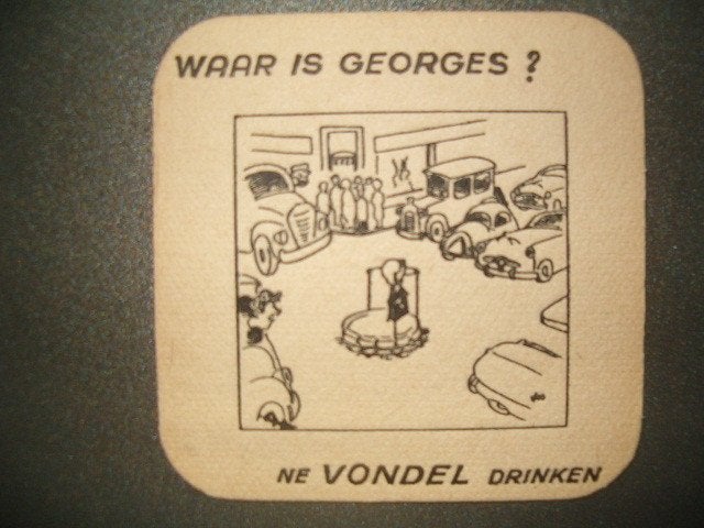 Tapis à bière Vondel Meulebeke 6 : R/F : 94 x 94 mm, Enlèvement ou Envoi, Utilisé, Sous-bock