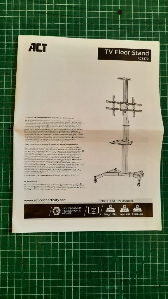 ACT TV Floor Stand AC8370, Ophalen, Zo goed als nieuw