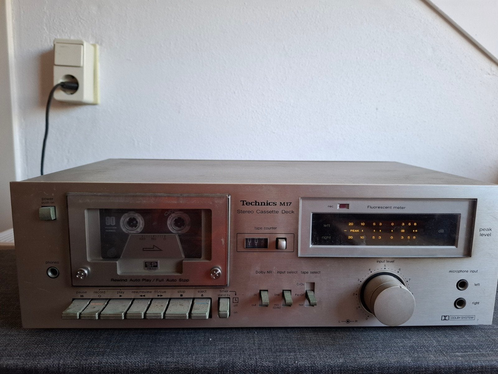 Technics RS M17 cassettedeck, Audio, Tv en Foto, Ophalen of Verzenden, Enkel, Overige merken, Tape counter