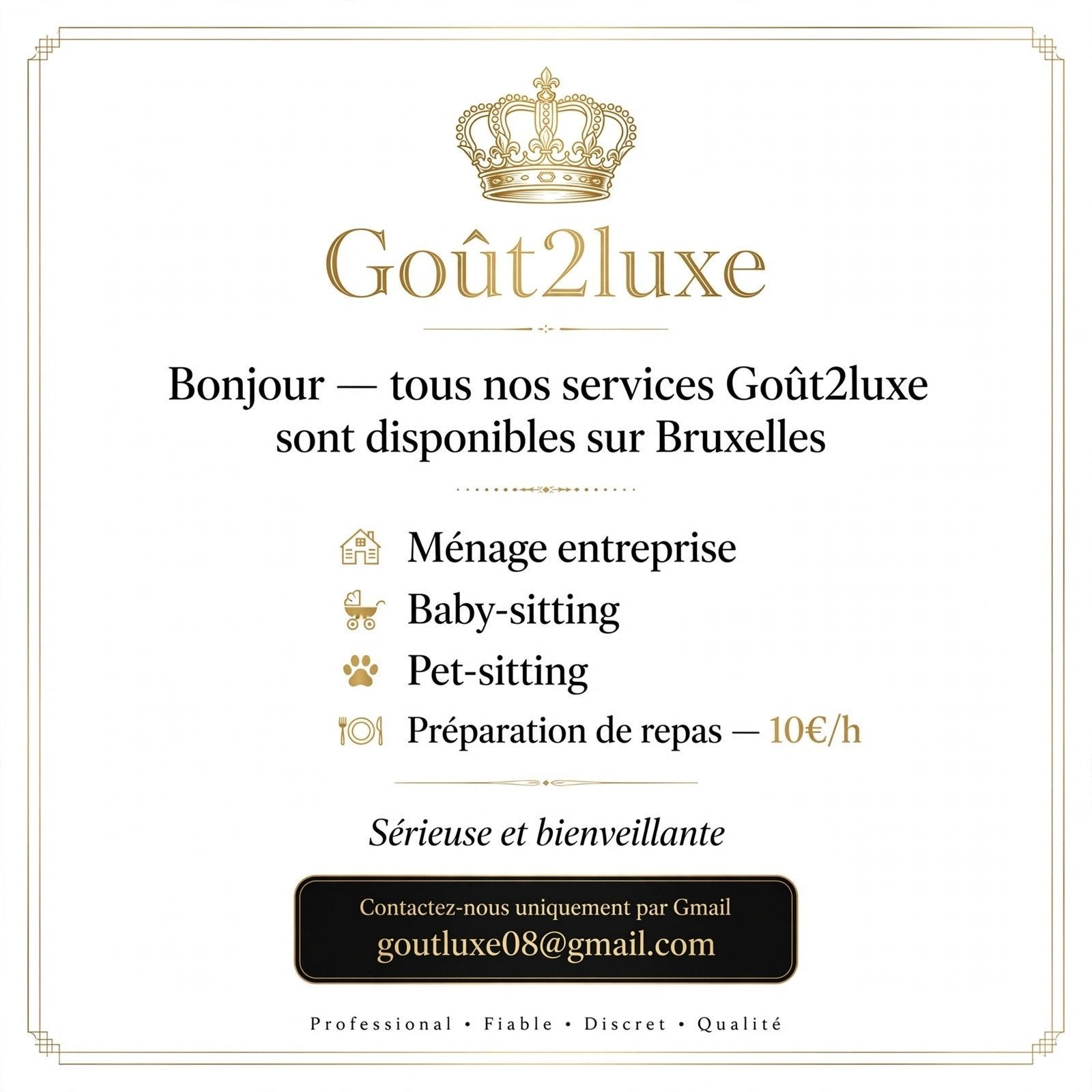 Propose nos services sur Bruxelles, Offres d'emploi, Horaire variable, À partir de 3 ans, Autres formes