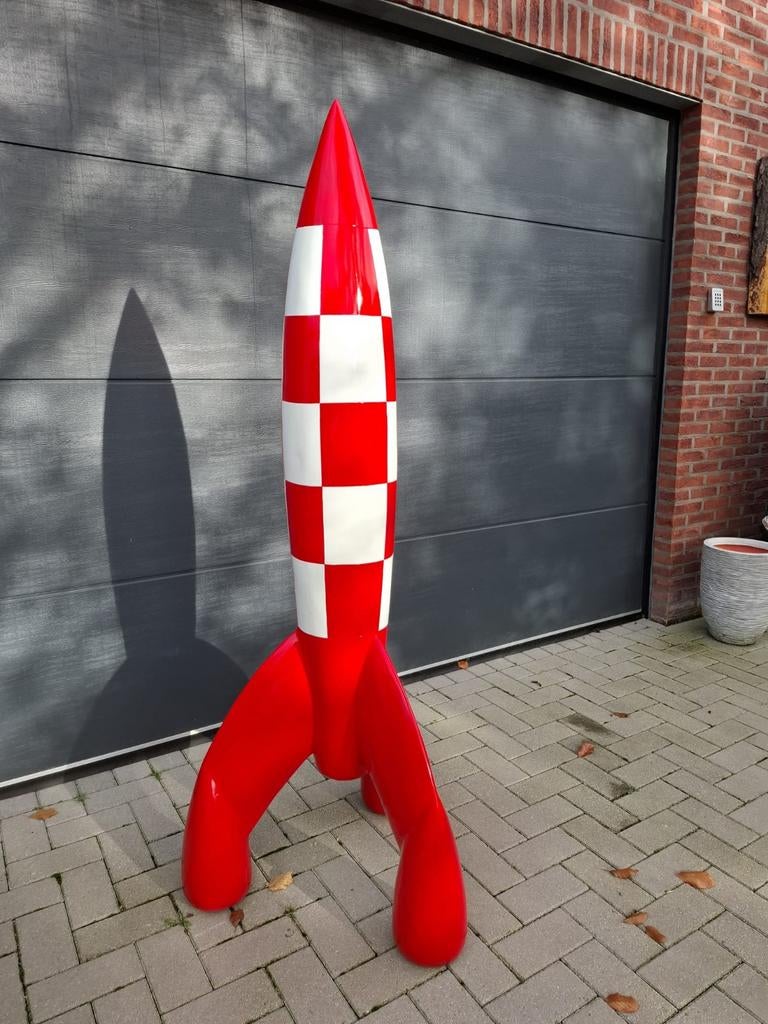 Kuifje raket naar de maan beeld, 1m80 hoog, Ophalen, Kuifje, Zo goed als nieuw