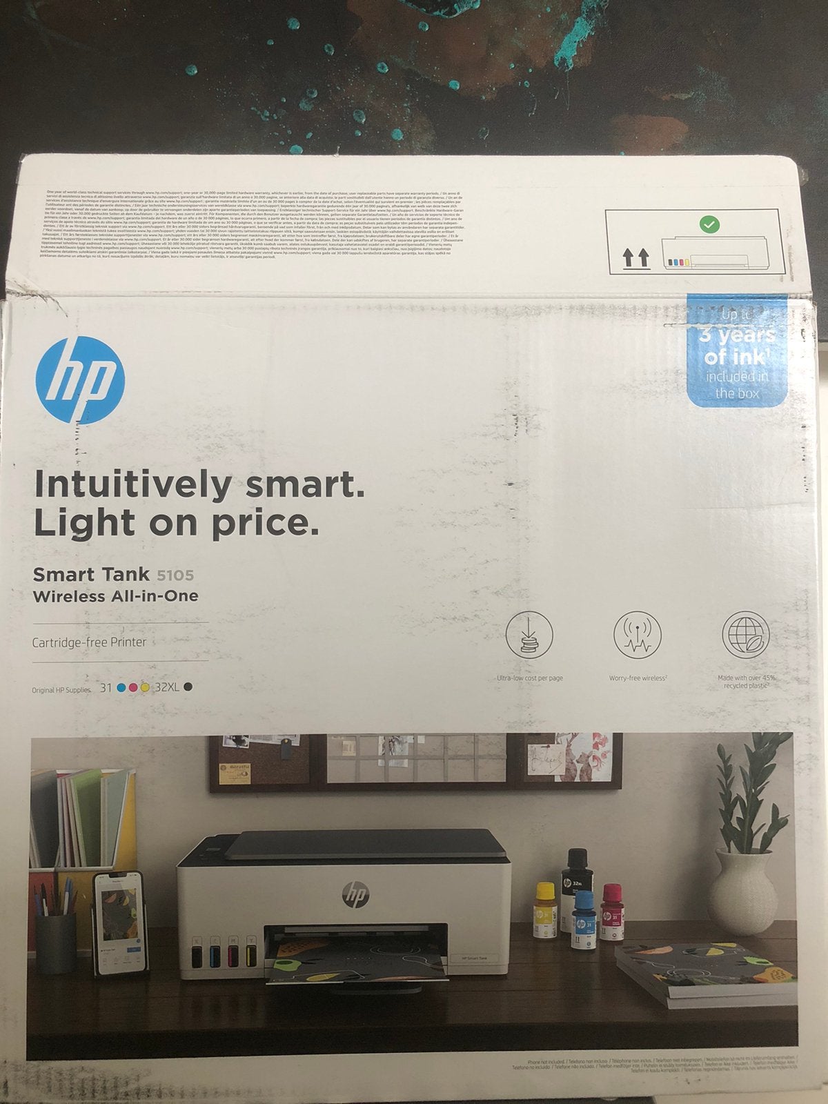 HP SMART TANK 5105 ALL IN ONE PRINTER, Computers en Software, Ophalen, Kleur printen, Printer, Inkjetprinter