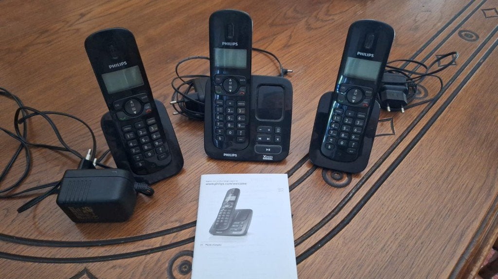 Draadloze telefoon Philips, Ophalen, Gebruikt, 3 handsets