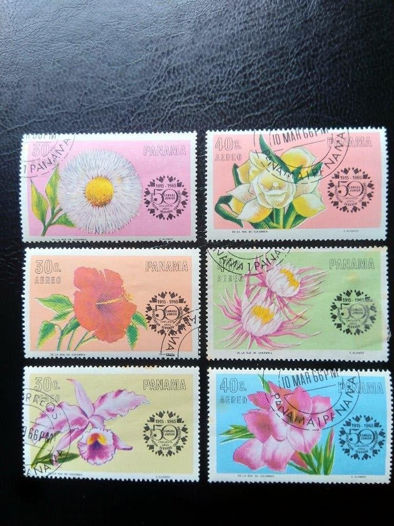 Bloemen, Panama, Verzenden, Gestempeld, Dier of Natuur